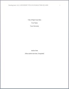 research proposal title page example apa